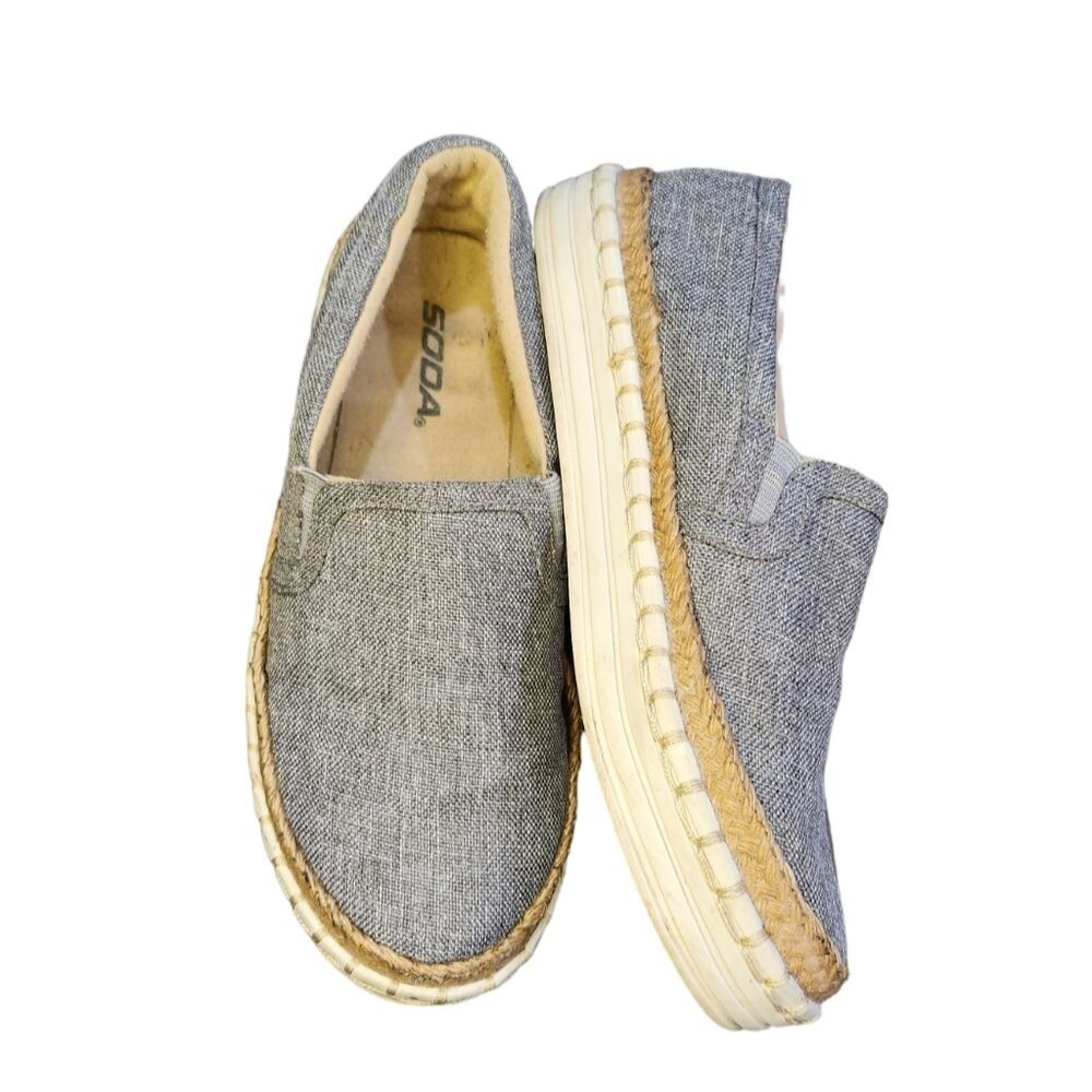 ❤️2/$18 Soda Phenix Espadrilles Round Toe Slip On Sneakers Loafer Shoes 6